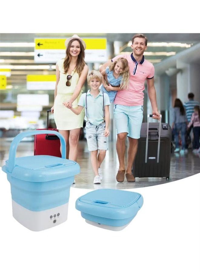 Mini Portable Foldable Underwear Washing Machine, Lightweight Automatic Foldable Washing Machine with Timer, Touch Screen for Camping Travel Apartment Self Driving  - Image 3