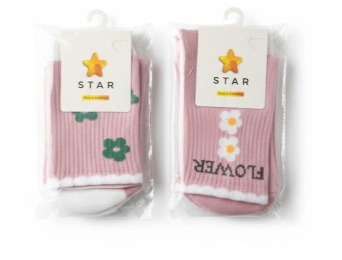 2 piece ladys Star Licensed Long Cotton sock Casual
