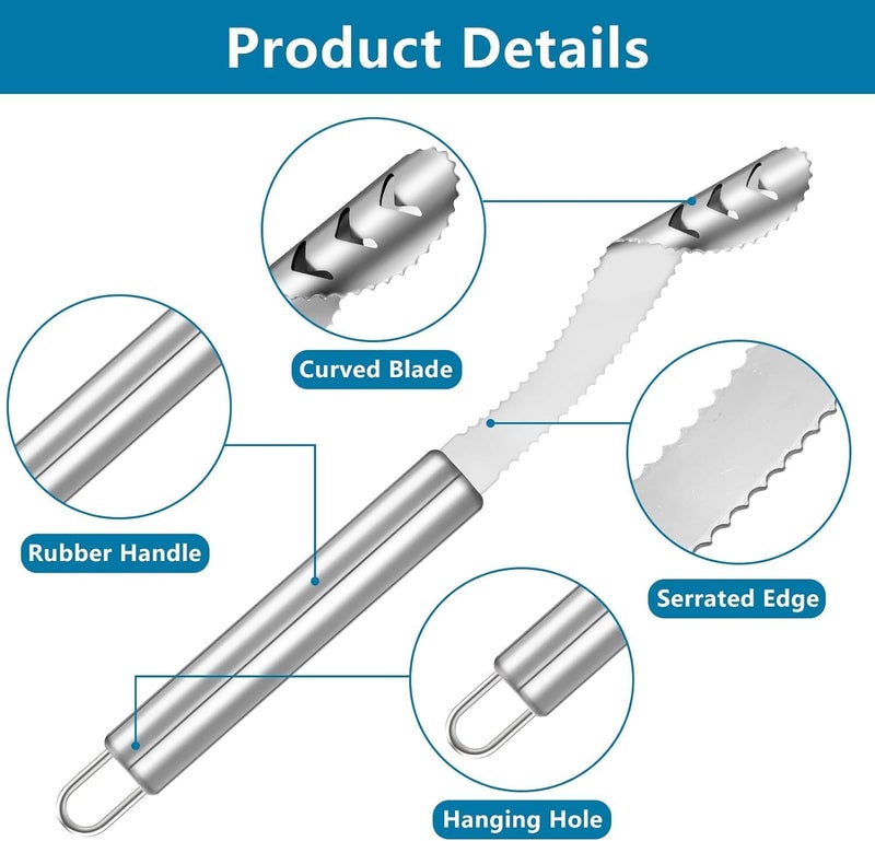 Stadash Stadash 1 Pcs Stainless Steel Pepper Corer Seed Remover Tool Serrated Chili Deseeder for Jalapenos Bell Peppers and Vegetables Kitchen Gadget for Slicing Coring  - Image 2