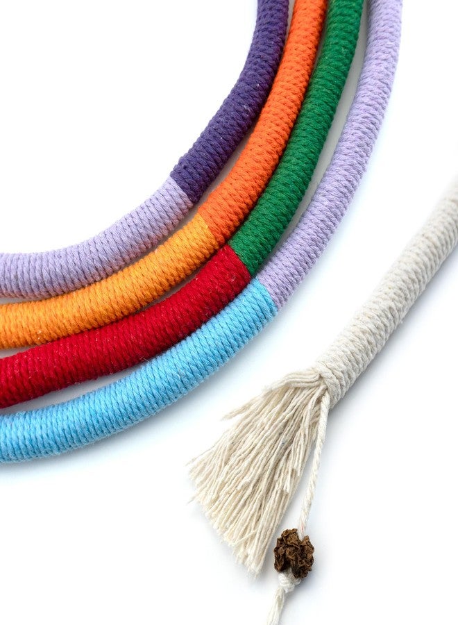 Quacc 4 PCS Cat Chew Toy Bite Ropes with Natural Gall Fruit, Colorful Kitten Chew Rope Interactive Cat Toy Sturdy Chewing Ropes for Cat Teeth Cleaning Stress Release - 27.6" - Image 4