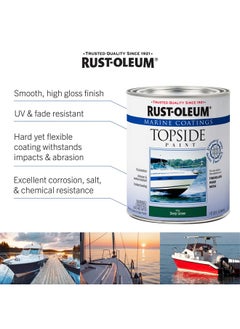 RUST-OLEUM Rust-Oleum 206999 Marine Topside Enamel Paint, Gloss White, 1-Quart, 32 Fl Oz (Pack of 1)  - Image 3