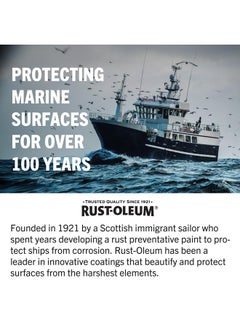 RUST-OLEUM Rust-Oleum 206999 Marine Topside Enamel Paint, Gloss White, 1-Quart, 32 Fl Oz (Pack of 1)  - Image 5