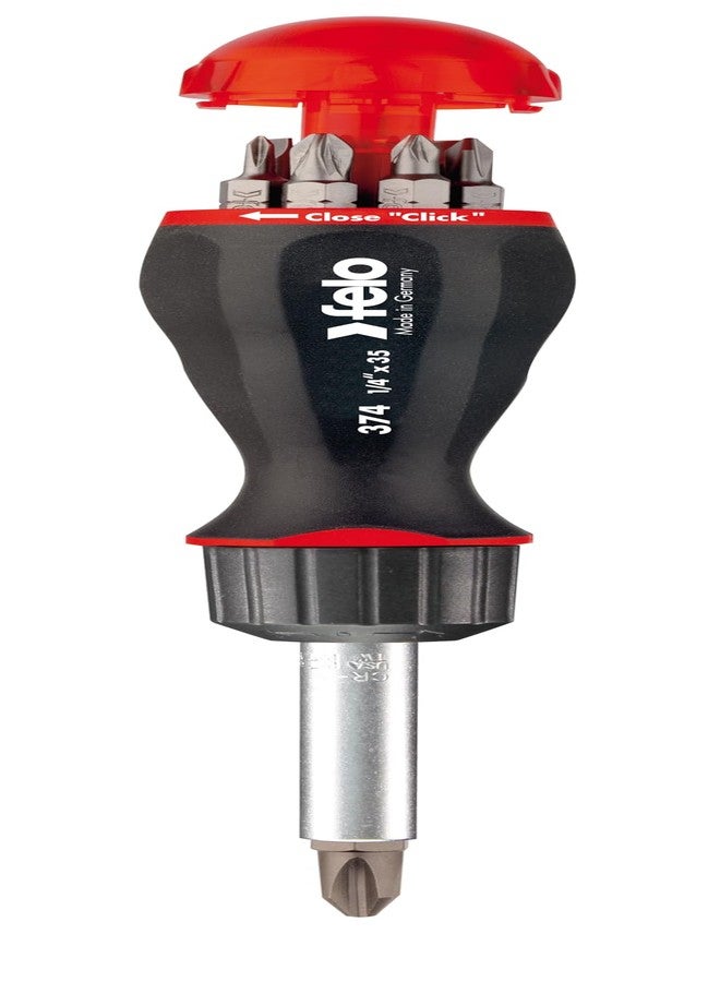 فيلو مفك براغي متعدد الرؤوس من Felo 0715752223 مزود بسقاطة عكسية و8 رؤوس، سلسلة 370 - Image 2