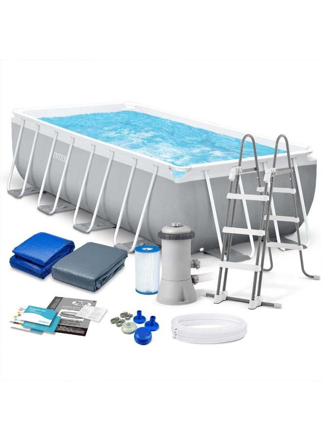 INTEX - Prism Frame Rectangular Pool Set - Image 1