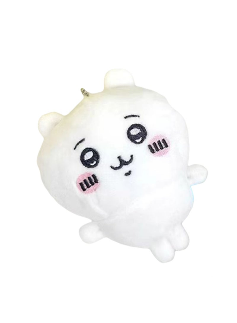 10cm White Jiyi Pendant Chiikawa Bear Keychain Plush Doll Backpack Accessories Bag Pendant Cartoon Bag Accessories Doll Gift  - Image 1
