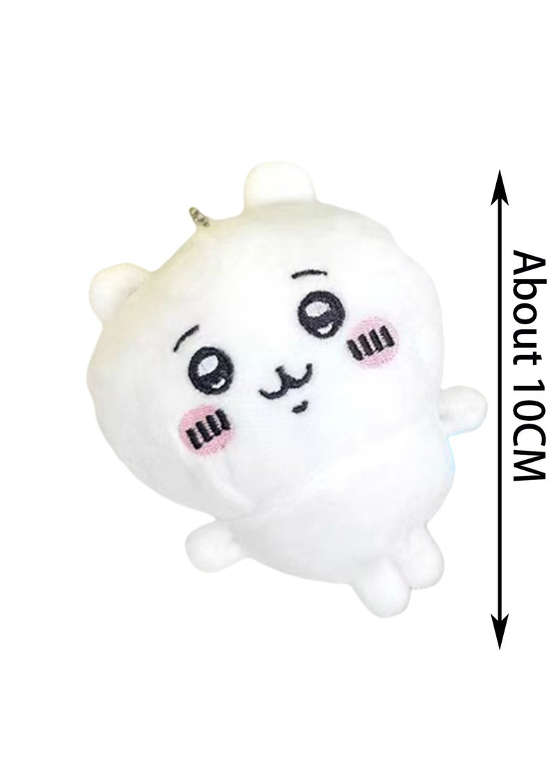10cm White Jiyi Pendant Chiikawa Bear Keychain Plush Doll Backpack Accessories Bag Pendant Cartoon Bag Accessories Doll Gift  - Image 2