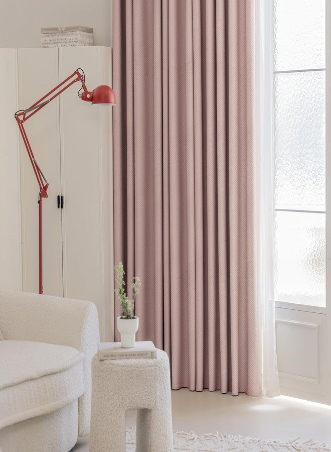 FMFUNCTEX 100% Blackout Curtains for Bedroom, Blush Pink Curtains 84 Inches Long Textured Thermal Insulated Curtains for Living Room Drapes, Black Out Drapery Grommet Room Darkening 2 Panels - Image 3