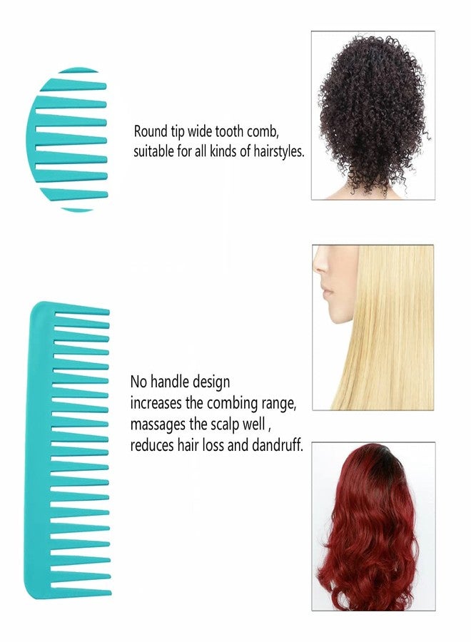 NuAngela Wide Tooth Hair Comb No Static, Detangling Styling Comb For Thick Long Curly Hair Wet Dry Hair, No Handle Round Teeth, Reduce Hair Loss&Breakages, Shower Shampoo Detangler Comb For Women Men - Image 4