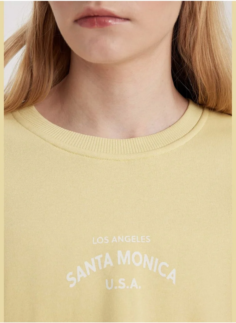 DeFacto Boxy Fit Long Sleeve Sweatshirt