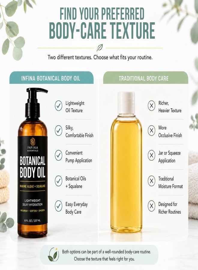 INFINA ESSENTIALS زيت الجسم النباتي من إنفينا إسينشالز للبشرة الجافة - 8 أونصة سائلة - Image 5