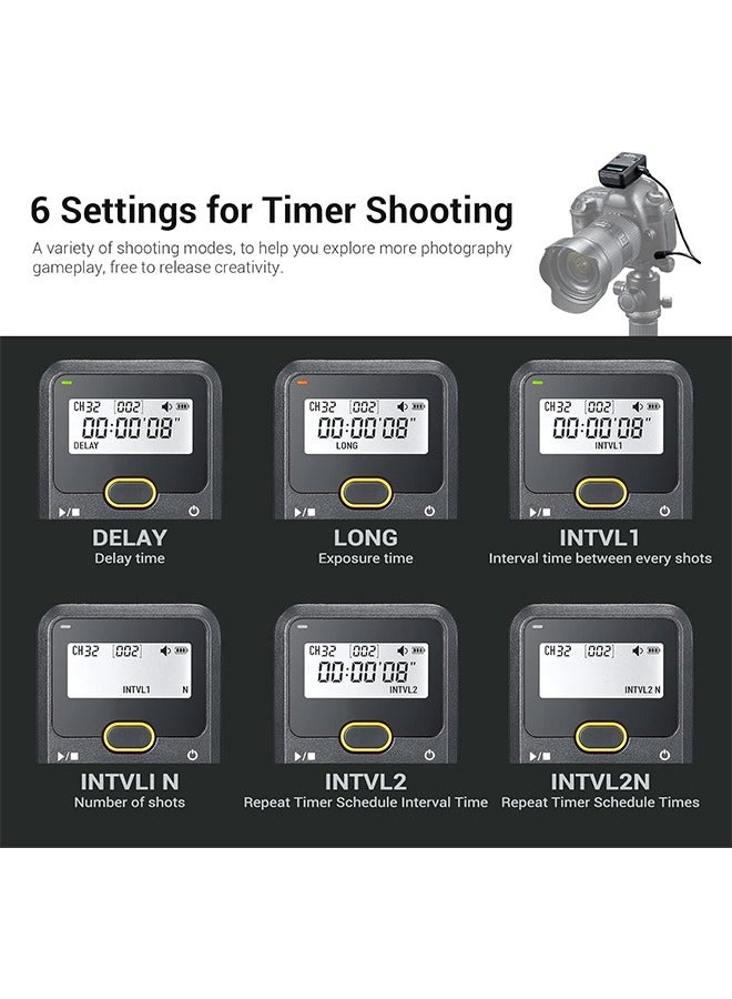 Godox TR-N1TR-N3  Remote Shutter Release for Nikon, Wireless Shutter Release Intervalometer Compatible for Nikon Z9 Z7 Z6 Z5 D850 D800 D750 D610 F90 D7200 D7100 D5600 D3300 D90 - Image 5