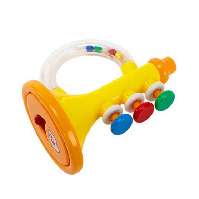 Goodway Baby Toys Baby Rattle Trumpet - Yellow - Image 1