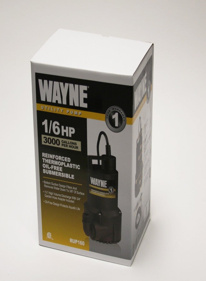 WAYNE RUP160-1/6 HP Reinforced Thermoplastic Submersible Multi-Use Pump - Up to 3,100 Gallons Per Hour - Heavy Duty Multi-Use Pump - Image 2