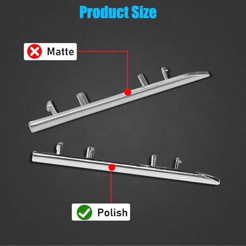 Jaronx Compatible with Mercedes Benz AC Button Trim E Class W212, Temperature Climate Control Button Sliver Chrome Trim for E Class W212 E63 AMG E250 E350 E400 E550 2010-2017(Polished) - Image 4