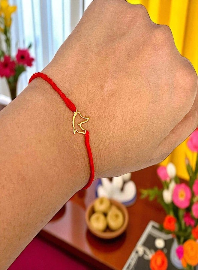 LBV 925 Silver Gold Plated Horse Rakhi For Brothers | Kids | Toddlers | Raksha Bandhan Rakhi/Bracelet | Handcraft | Handmade | Modern Twist | Traditional Desighner Rakhis For Gift | With Bottle of Ganga jal-Roli-Chawal - Image 3