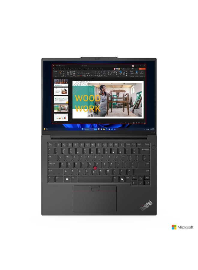 لينوفو لابتوب E14 U7 بشاشة تعمل باللمس WUXGA (1920X1200) مقاس 14 بوصة، مع معالج Core Ultra 7 -155H / 16GB RAM DDR4 / 1TB SSD / Intel Iris XE / DOS (بدون ويندوز) - Image 4
