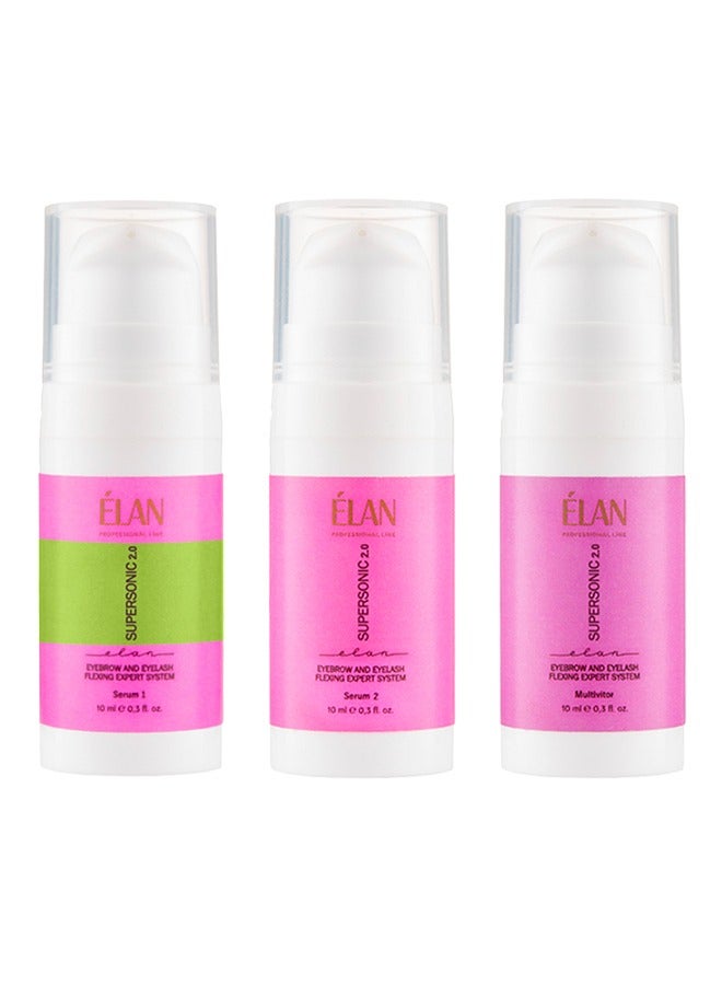 إيلان 8. Elan Lash Lift and Brow Laminating Kit Supersonic 2.0 - نظام احترافي من 3 خطوات مع الكيراتين والكولاجين لرفع طويل الأمد، تركيبة نباتية، تغذية وترطيب، نتائج بجودة الصالونات في المنزل - Image 1