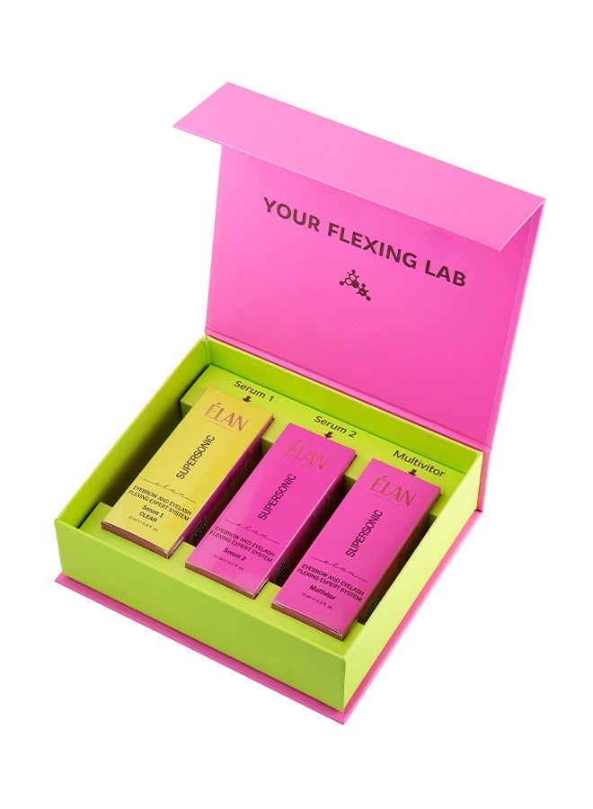 إيلان 8. Elan Lash Lift and Brow Laminating Kit Supersonic 2.0 - نظام احترافي من 3 خطوات مع الكيراتين والكولاجين لرفع طويل الأمد، تركيبة نباتية، تغذية وترطيب، نتائج بجودة الصالونات في المنزل - Image 2