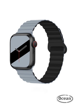 Suitable for Apple Watch Strap 41mm 40mm 38mm Waterproof Soft Silicone Integrated Double Side Magnetic Sports Strap Compatible with iWatch Series 8/7/6/5/4/3/2/1/SE (Grey/Black) - pzsku/Z2024401A08778606BB27Z/45/1746218836/5bea06ec-acdf-4446-9d9a-4a571b647cb4