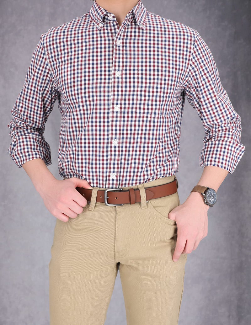 Timberland Men's 35mm Classic Buckle Jean Leather Belts, Brown, 48 - Image 3