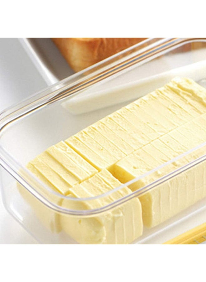 Butter Dish With Lid, Plastic Rectangle Keeper Cutter For Easy Cutting And Storage, Container Box Case Countertop Or Fridge - Image 4