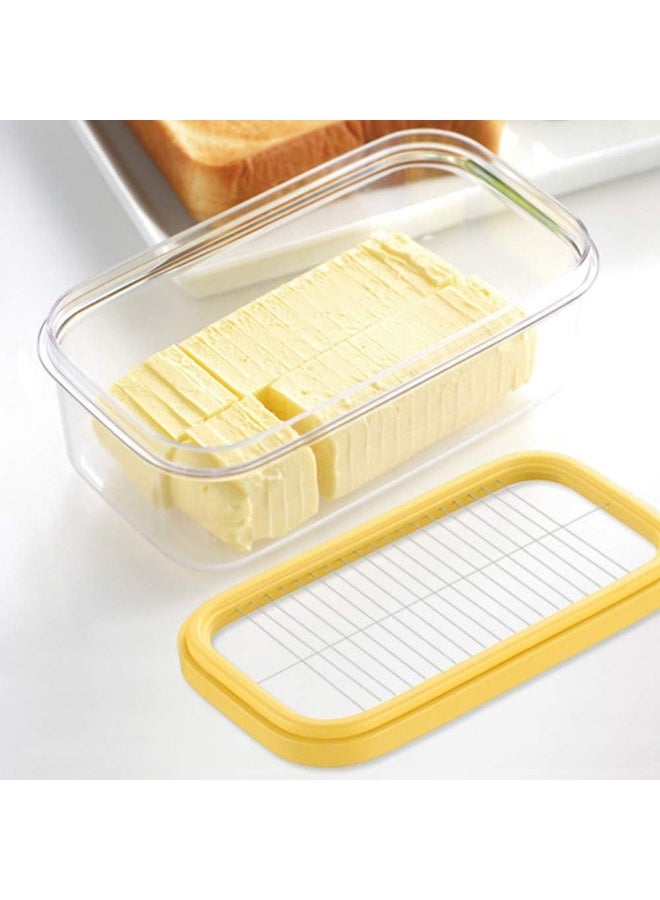 Butter Dish With Lid, Plastic Rectangle Keeper Cutter For Easy Cutting And Storage, Container Box Case Countertop Or Fridge - Image 5