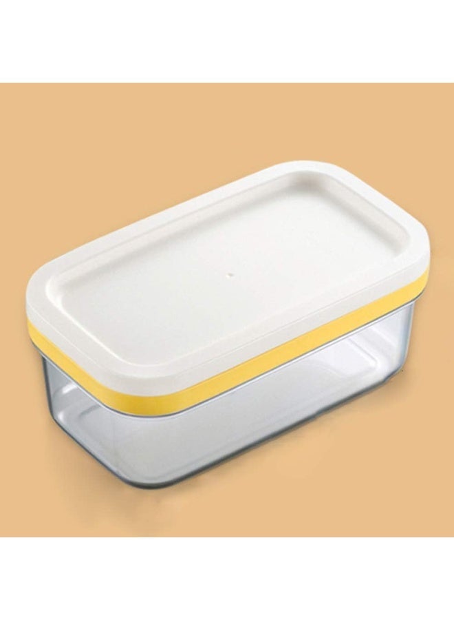 Butter Dish With Lid, Plastic Rectangle Keeper Cutter For Easy Cutting And Storage, Container Box Case Countertop Or Fridge - Image 1