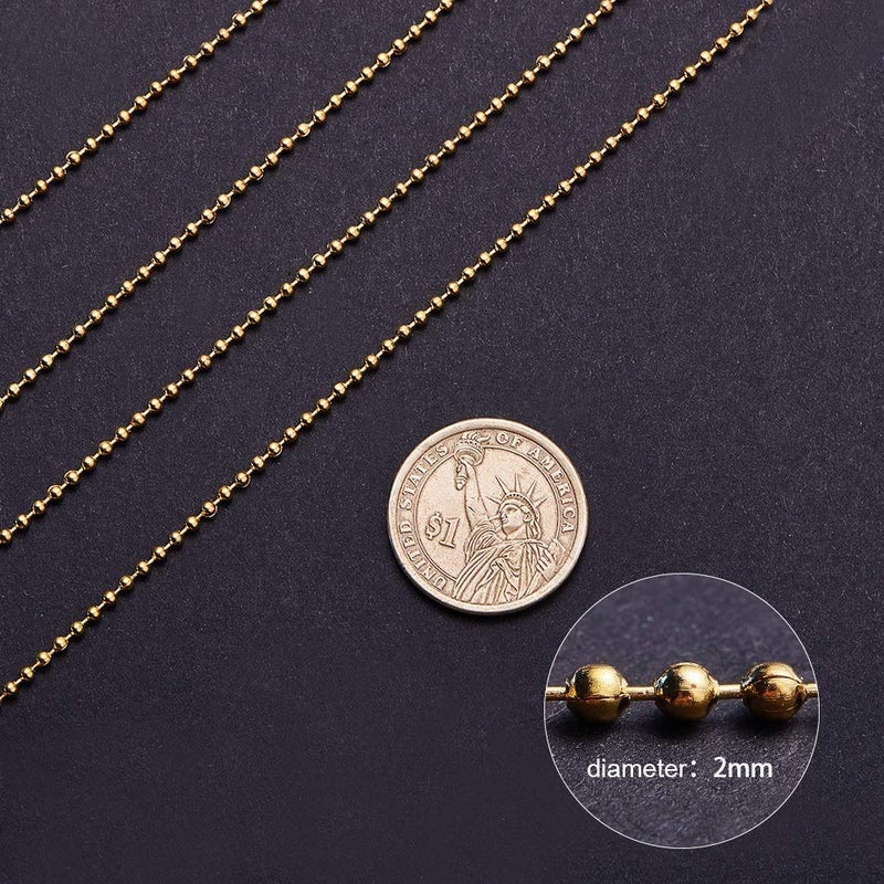 Delush Design Ball Chain 2mm mm 20 mtr Pack for Silk Thread Jewellery Making, Silk Thread Jhumka and Bangle Making - Image 3