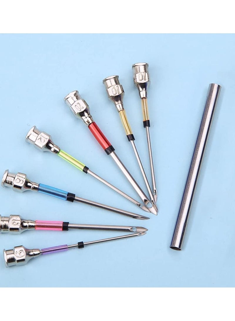 Punch Needle Set, 15 Pcs Embroidery Stitching Poking Cross Stitch Tools Knitting Art Handmaking Sewing Needles with 4 Colors Thread - Image 5