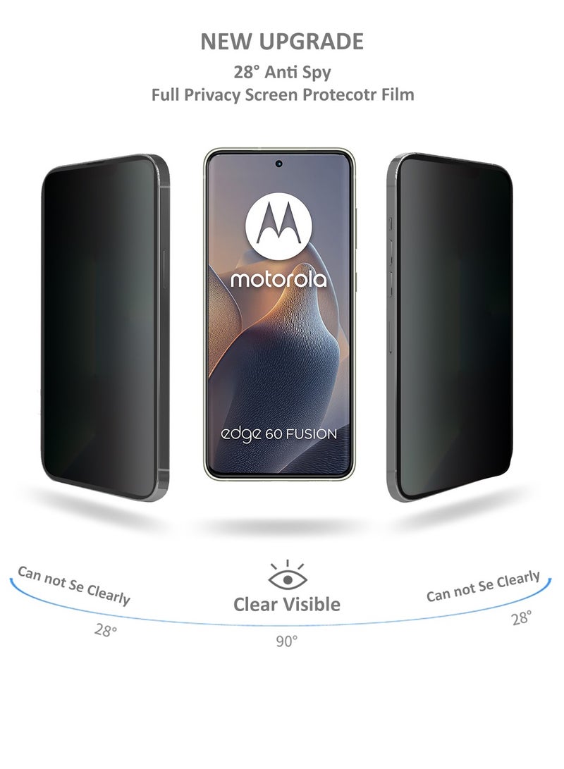 Wtech Motorola Edge 60 / Motorola Edge 60 Fusion 5G 2025 Premium Hydrogel Anti Spy / Anti Privacy Film Thin and Flexible Screen Protector (MSHFMP) - Clear - Image 5