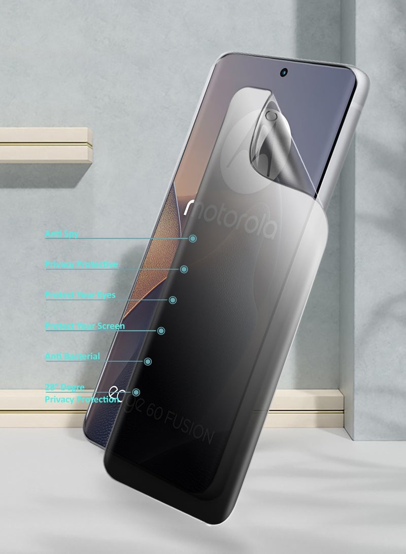 Wtech Motorola Edge 60 / Motorola Edge 60 Fusion 5G 2025 Premium Hydrogel Anti Spy / Anti Privacy Film Thin and Flexible Screen Protector (MSHFMP) - Clear - Image 2