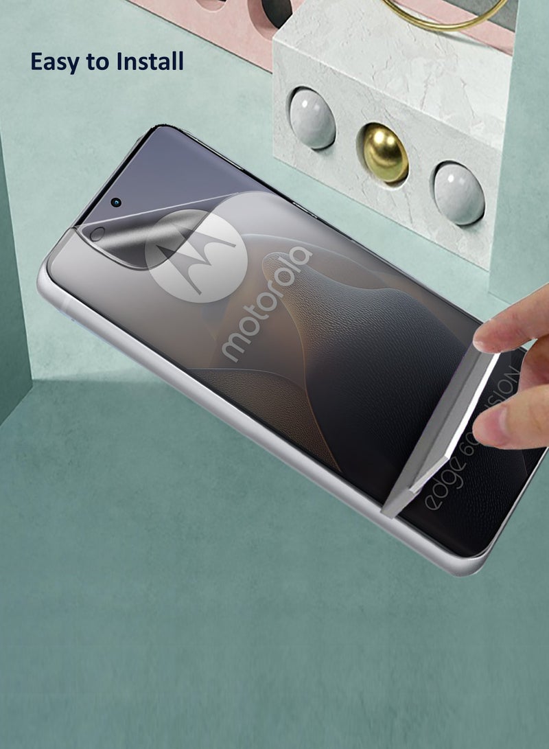 Wtech Motorola Edge 60 / Motorola Edge 60 Fusion 5G 2025 Premium Hydrogel Anti Spy / Anti Privacy Film Thin and Flexible Screen Protector (MSHFMP) - Clear - Image 3