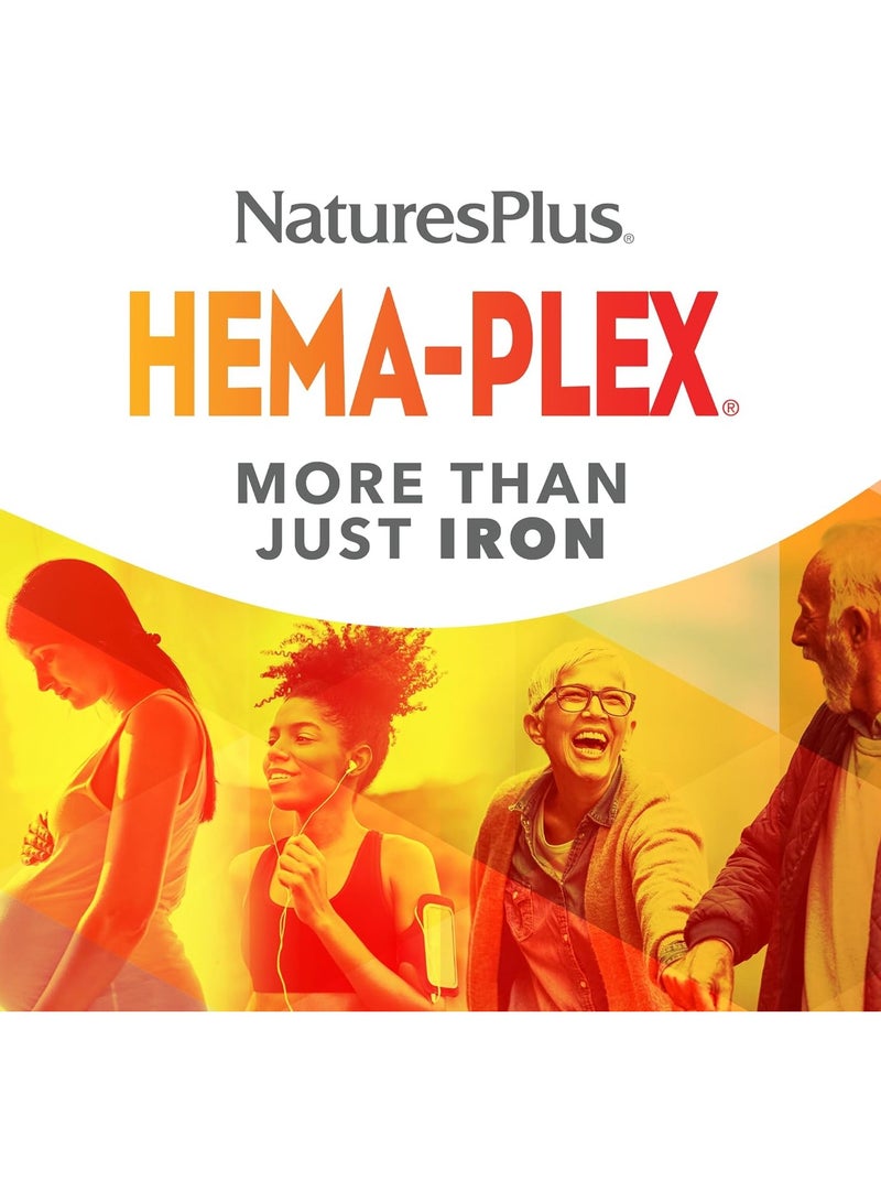 Nature's Plus Hema-Plex Iron, Healthy Red Blood Cells, 60 Fast-Acting Capsules - Image 4