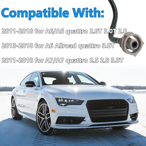 BSNOVT 4G0121081AE Radiator Coolant Reservoir Hose,FIts for 2013-2018 Audi A6 / A7 / Allroad quattro,Engine Coolant Overflow Hose Replaces 4G0121081EJ 4G0121081CT - Image 2