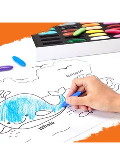 YPlus YPLUS Peanut Crayons Set for Kids, Art Case with 24 Colors Crayons and Wall Sticker Paper Rolls, Non-Toxic Toddler Coloring Supplies Stocking Stuffers for Kids Toddler  - Image 5