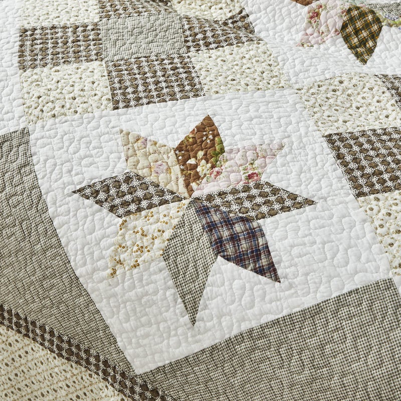 Brandream King Size Luxury Patchwork Quilts Cotton Farmhouse Quilted Comforter Set Vintage Quilt Bedding Set - Image 5