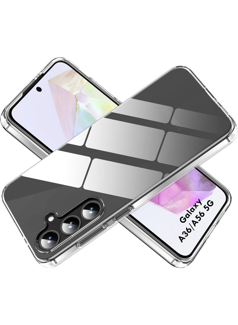 Lion Store transparent silicone case compatible with Samsung Galaxy A36/A56 5G, liquid silicone cover, anti-yellowing transparent. - Image 1