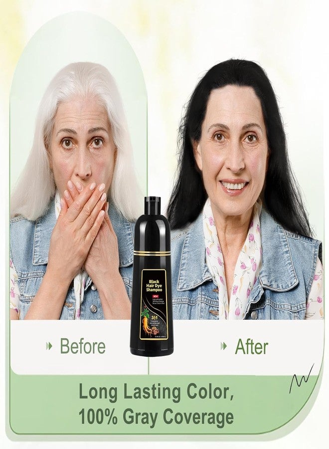 Afflano Herbal 3 in 1 Hair Dye Instant Black Hair Shampoo for Women & Men 500ML - Image 3