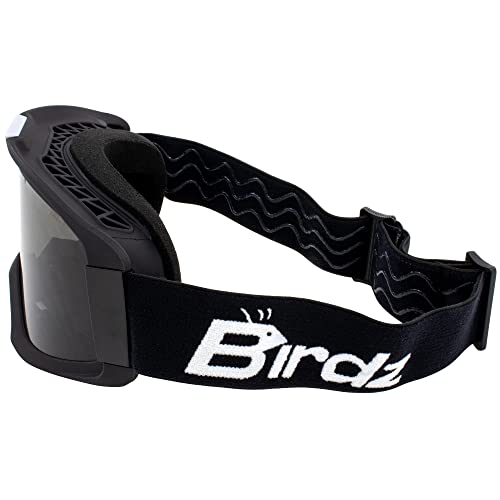 Birdz Eyewear Pelican Fitover Padded ATV Motorcycle Riding Over The Glasses (OTG) Goggles Black - Image 3