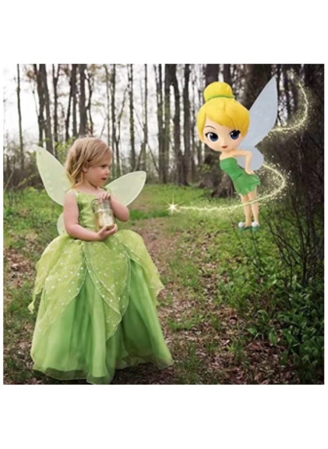 GGEROU - Princess Tinkerbell Fairy Costume for Toddler Girls,Elf Cosplay Dress Princess Costumes with Butterfly Wings,Tinker Bell Fairy Dress Up Outfit for Girls Birthday Party Age 2-13 Years - Image 1