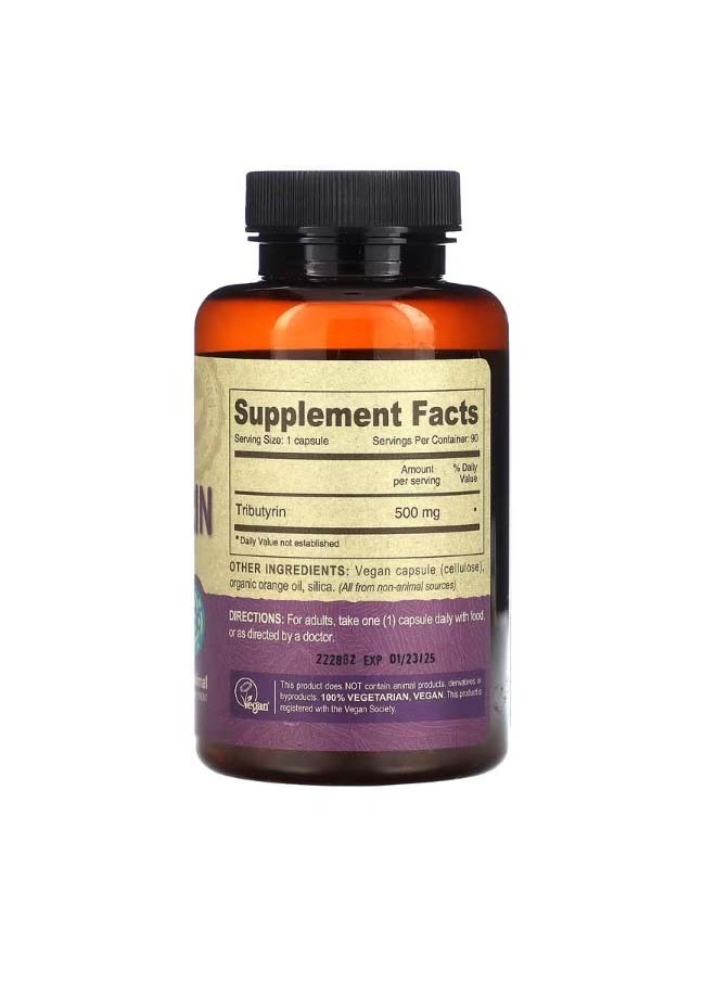 Deva Vegan Tributyrin 500 mg  90 Vegan Caps  - Image 2