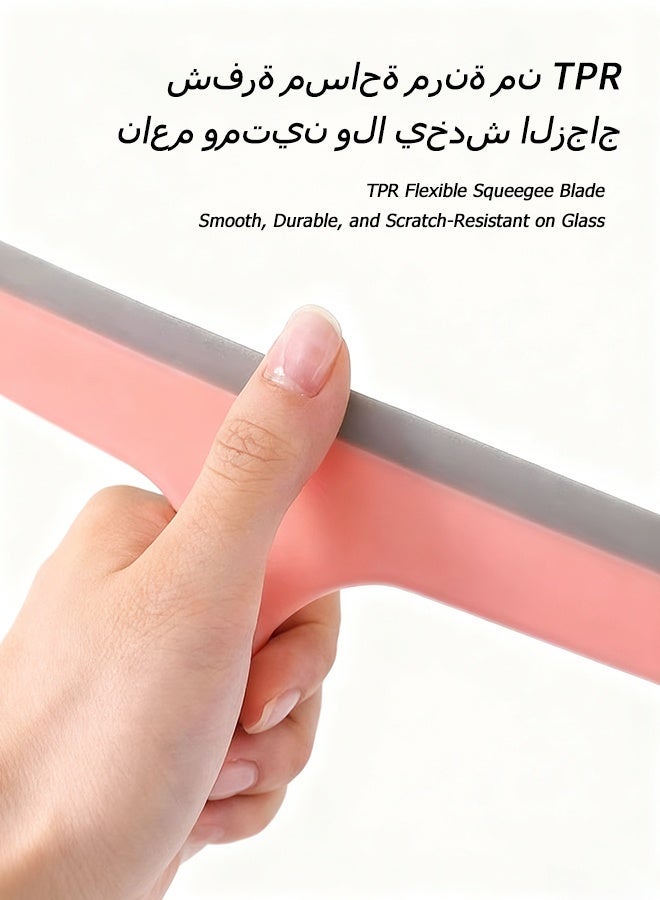 كاشط زجاج، منظف نوافذ بدون خطوط مع مقبض مريح، أداة متعددة الاستخدامات للأرضيات والزجاج للمنزل والحمام والسيارة والمكتب - Image 2