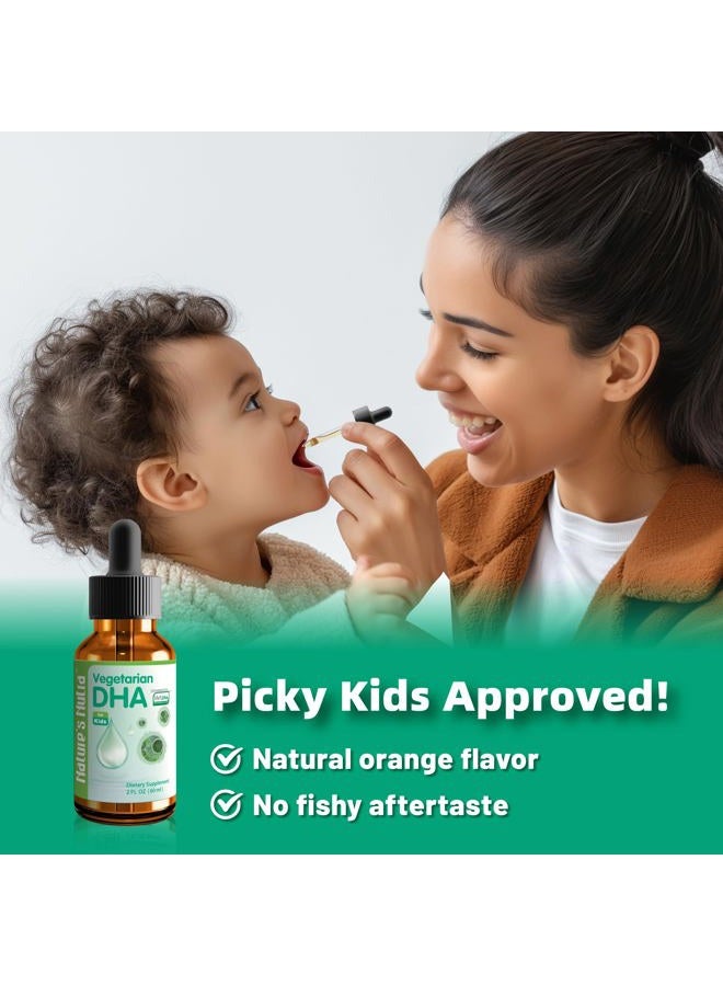 GROWNSY Vegetarian DHA, Premium Liquid DHA for Baby, Infant, Kids and Children, Non-GMO, DHA 100 mg, Pure Plant Source, 2 Fl Oz (60ml)  - Image 4