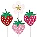 umoni 24pcs Berry Sweet Birthday Party DecorationsStrawberry Theme Cupcake Toppers for Summer Fruit Themed Party Food Picks Supplies - Image 3