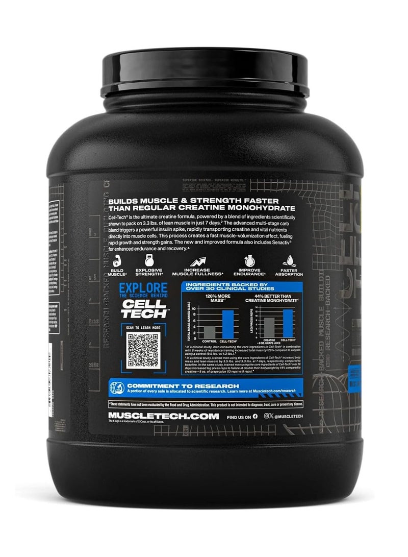 MuscleTech Cell Tech Creatine Formula Pre-Workout - Fruit Punch - 2.63 Kg - Image 4