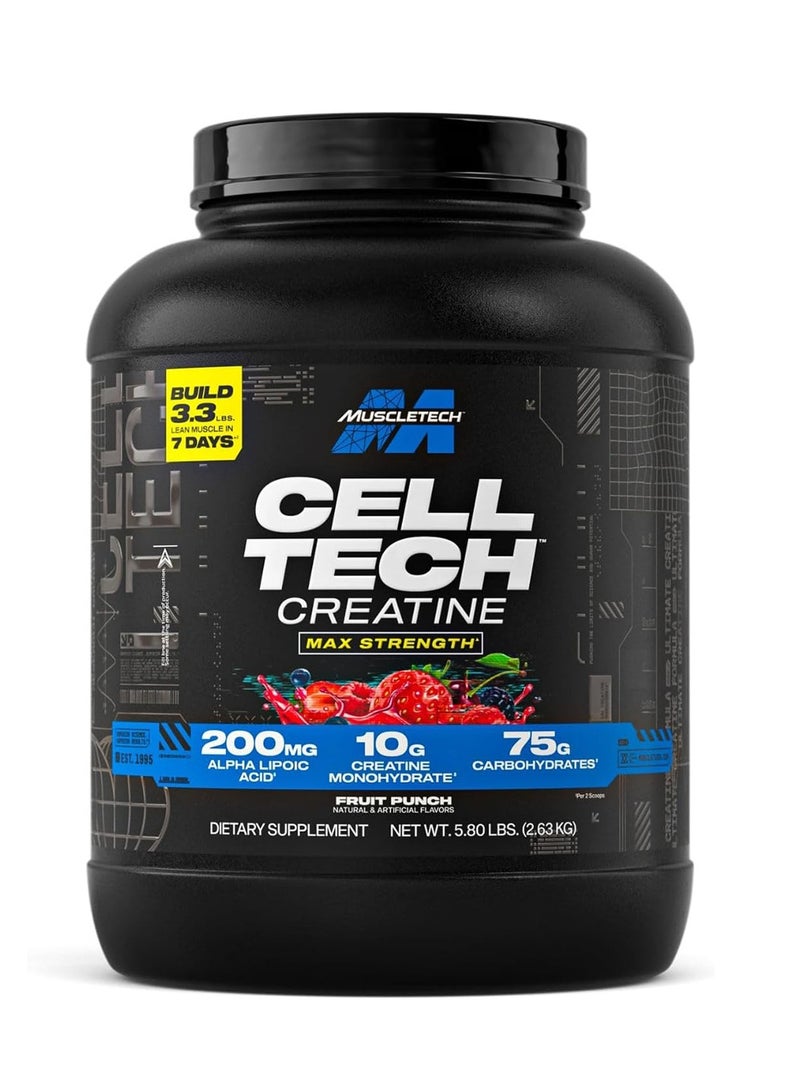 MuscleTech Cell Tech Creatine Formula Pre-Workout - Fruit Punch - 2.63 Kg - Image 1