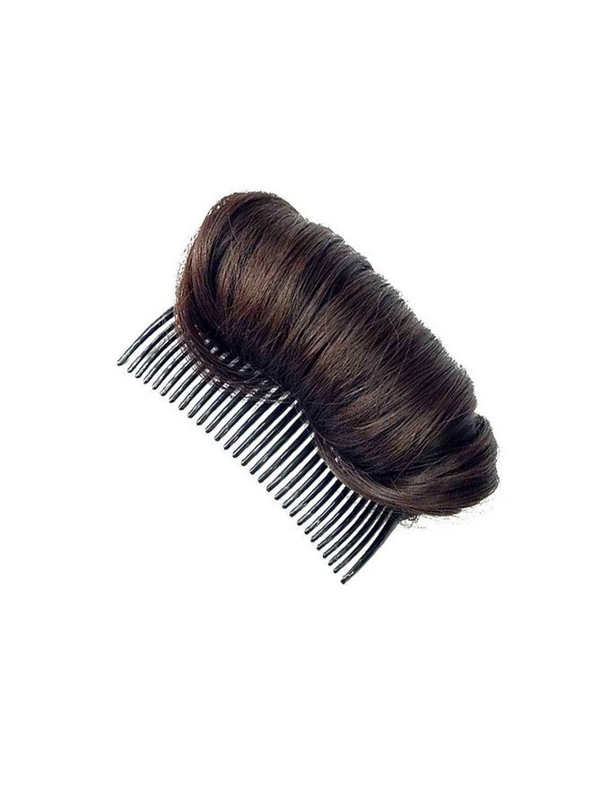NaRaMax Hair Bun Invisible False Hair Clip Hair Base Bump Fluffy Hair Pad Styling Insert Tool Increased Hair Pad Hair Accessories For Women Lady Girls (Dark Brown) - Image 1