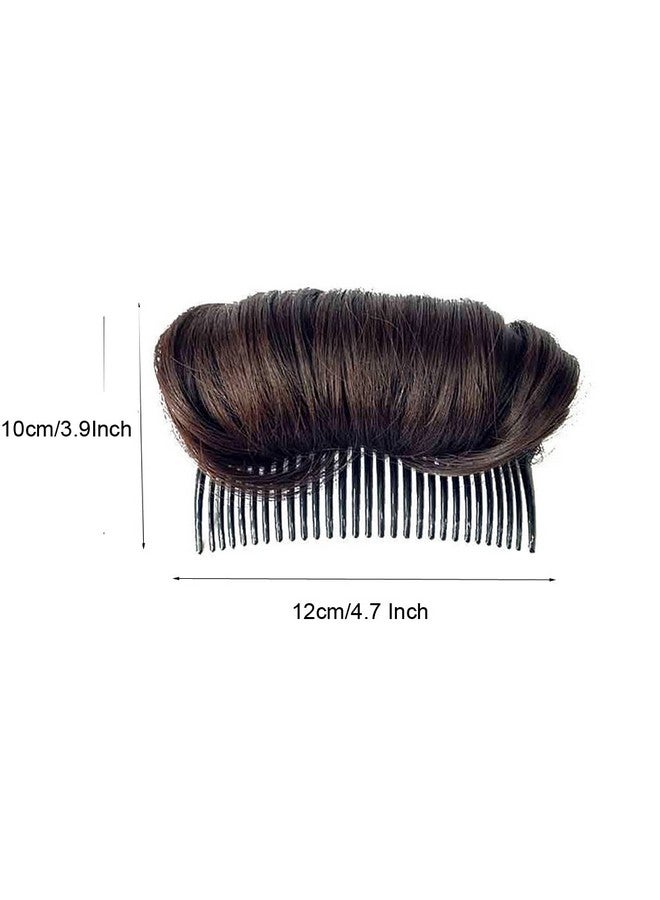 NaRaMax Hair Bun Invisible False Hair Clip Hair Base Bump Fluffy Hair Pad Styling Insert Tool Increased Hair Pad Hair Accessories For Women Lady Girls (Dark Brown) - Image 3