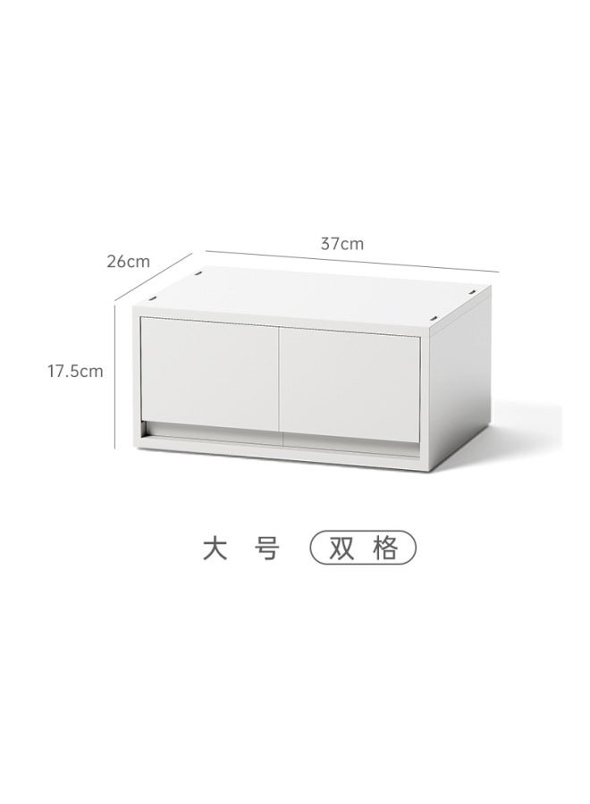 Quner Style Clothes Storage Box Hallway Key Mask Double Grid Classification Storage Box Wardrobe Underwear Clothing Storage Box - Image 1