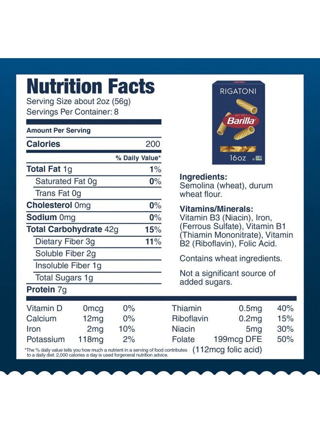 Barilla Rigatoni Pasta, 16 oz. Box (Pack of 12) - Non-GMO, Made with Durum Wheat Semolina - Kosher Certified - Image 5